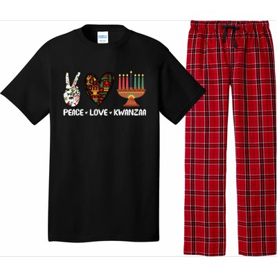 Peace Love Kwanzaa Pajamas African Happy Kwanzaa Matching Pajama Set