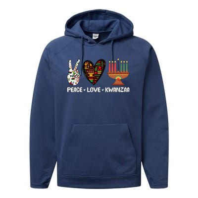 Peace Love Kwanzaa Pajamas African Happy Kwanzaa Matching Performance Fleece Hoodie