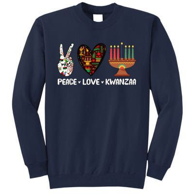 Peace Love Kwanzaa Pajamas African Happy Kwanzaa Matching Tall Sweatshirt