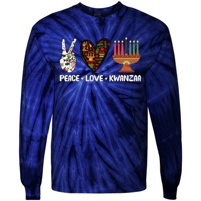 Peace Love Kwanzaa Pajamas African Happy Kwanzaa Matching Tie-Dye Long Sleeve Shirt