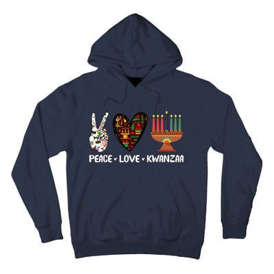 Peace Love Kwanzaa Pajamas African Happy Kwanzaa Matching Tall Hoodie