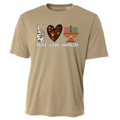 Peace Love Kwanzaa Pajamas African Happy Kwanzaa Matching Cooling Performance Crew T-Shirt