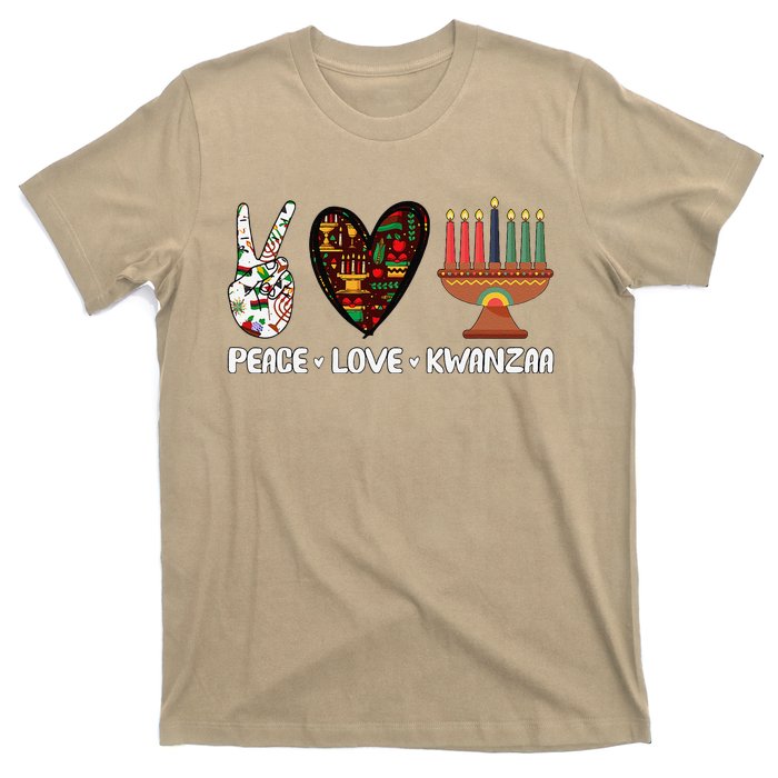 Peace Love Kwanzaa Pajamas African Happy Kwanzaa Matching T-Shirt