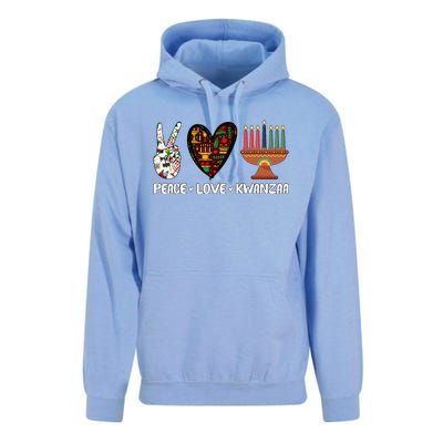 Peace Love Kwanzaa Pajamas African Happy Kwanzaa Matching Unisex Surf Hoodie