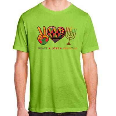 Peace Love Kwanzaa African American Heritage Happy Kwanzaa Adult ChromaSoft Performance T-Shirt