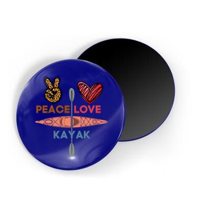 Peace Love Kayak Heart Kayaker Canoeing Paddling Boating Gift Magnet