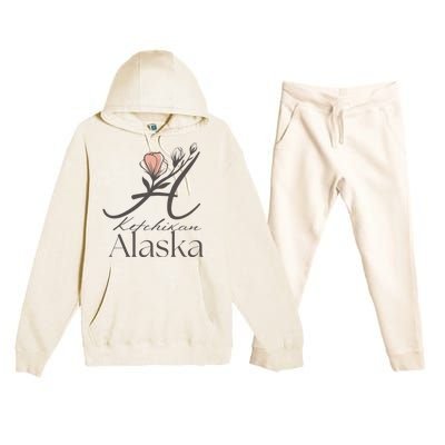 Proud Lady Ketchikan Alaska Women Home Sweet Home Premium Hooded Sweatsuit Set