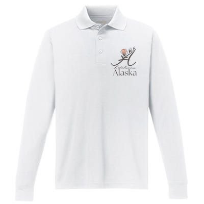 Proud Lady Ketchikan Alaska Women Home Sweet Home Performance Long Sleeve Polo