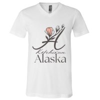 Proud Lady Ketchikan Alaska Women Home Sweet Home V-Neck T-Shirt