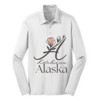 Proud Lady Ketchikan Alaska Women Home Sweet Home Silk Touch Performance Long Sleeve Polo