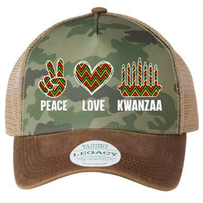 Peace Love Kwanzaa Happy Kwanzaa African American Legacy Tie Dye Trucker Hat