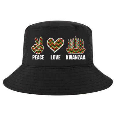 Peace Love Kwanzaa Happy Kwanzaa African American Cool Comfort Performance Bucket Hat