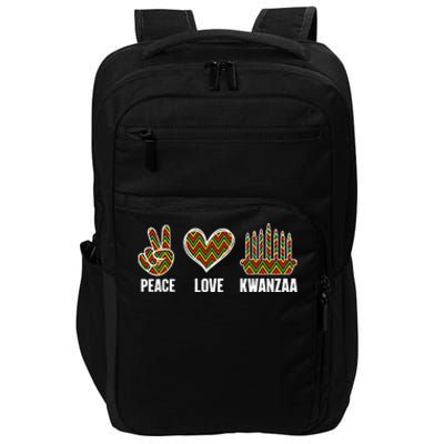 Peace Love Kwanzaa Happy Kwanzaa African American Impact Tech Backpack