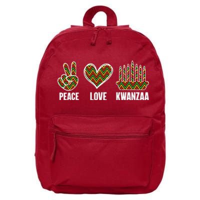 Peace Love Kwanzaa Happy Kwanzaa African American 16 in Basic Backpack