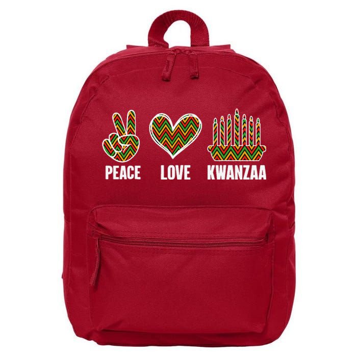 Peace Love Kwanzaa Happy Kwanzaa African American 16 in Basic Backpack