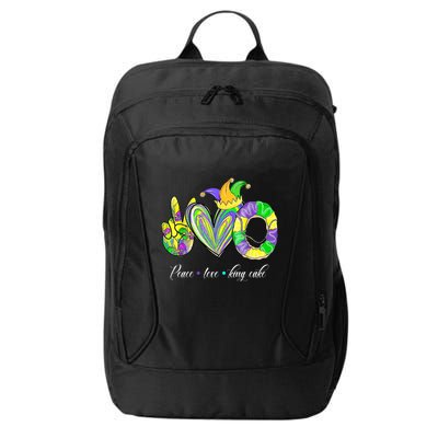 Peace Love King Cake Mardi Gras City Backpack