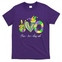 Peace Love King Cake Mardi Gras T-Shirt