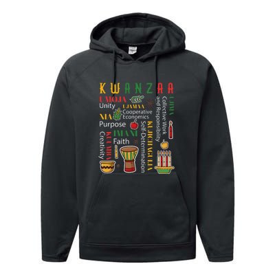 Happy Kwanzaa Drum Kinara Seven Candles Africa Celebration Performance Fleece Hoodie