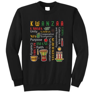 Happy Kwanzaa Drum Kinara Seven Candles Africa Celebration Sweatshirt