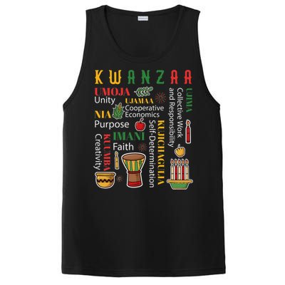 Happy Kwanzaa Drum Kinara Seven Candles Africa Celebration PosiCharge Competitor Tank