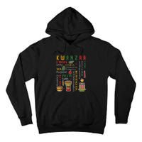 Happy Kwanzaa Drum Kinara Seven Candles Africa Celebration Tall Hoodie