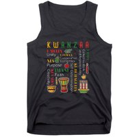 Happy Kwanzaa Drum Kinara Seven Candles Africa Celebration Tank Top