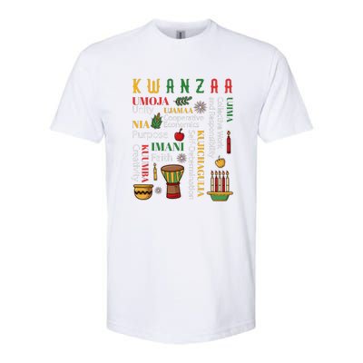 Happy Kwanzaa Drum Kinara Seven Candles Africa Celebration Softstyle CVC T-Shirt