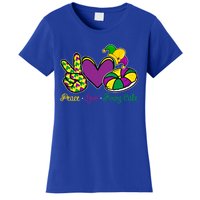 Peace Love King Cake Funny Mardi Gras Festival Carnival Gift Women's T-Shirt