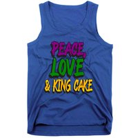 Peace Love King Cake Funny Mardi Gras Festival Party Outfit Gift Tank Top