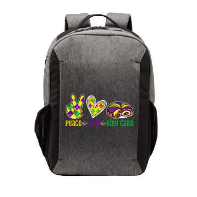 Peace Love King Cake Funny Mardi Gras Festival Party Gift Vector Backpack