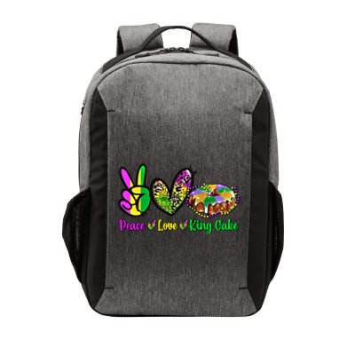 Peace Love King Cake Funny Mardi Gras Festival Party Gift Vector Backpack