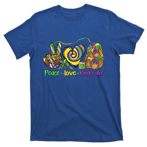 Peace Love King Cake Funny Mardi Gras Festival Party Meaningful Gift T-Shirt