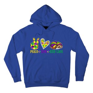 Peace Love King Cake Funny Mardi Gras Festival Party Great Gift Hoodie