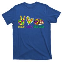 Peace Love King Cake Funny Mardi Gras Festival Party Great Gift T-Shirt