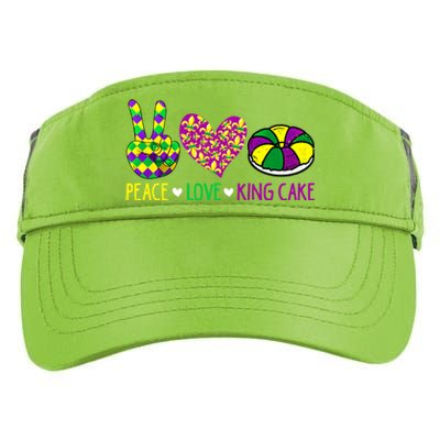 Peace Love King Cake Funny Mardi Gras New Orleans Parade Meaningful Gift Adult Drive Performance Visor