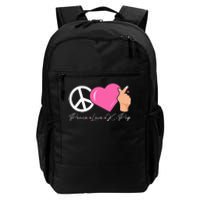 Peace Love Kpop Cute Kpop Music Anime Lover Daily Commute Backpack