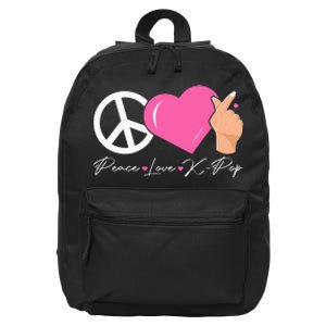 Peace Love Kpop Cute Kpop Music Anime Lover 16 in Basic Backpack