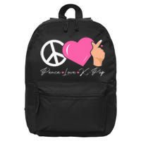 Peace Love Kpop Cute Kpop Music Anime Lover 16 in Basic Backpack