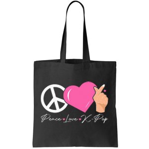 Peace Love Kpop Cute Kpop Music Anime Lover Tote Bag