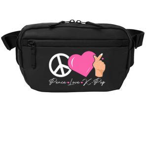 Peace Love Kpop Cute Kpop Music Anime Lover Crossbody Pack