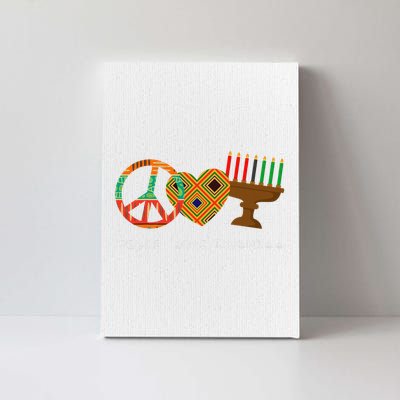 Peace Love Kwanzaa African American Celebration Canvas