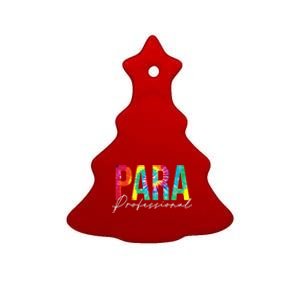 Paraprofessional Life Leopard 100 Day Last Day Of School Hoodie Ceramic Tree Ornament