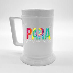 Paraprofessional Life Leopard 100 Day Last Day Of School Hoodie Beer Stein