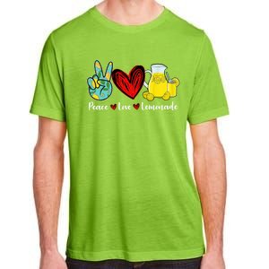 Peace Love Lemonade Yellow Lemon Lover Cute Gift Adult ChromaSoft Performance T-Shirt