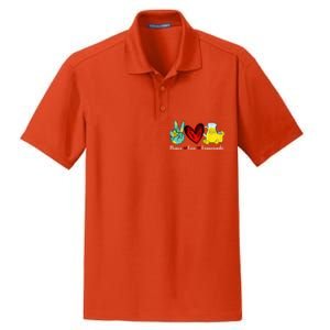 Peace Love Lemonade Yellow Lemon Lover Cute Gift Dry Zone Grid Polo