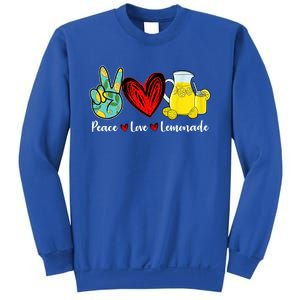 Peace Love Lemonade Yellow Lemon Lover Cute Gift Sweatshirt