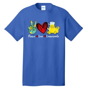 Peace Love Lemonade Yellow Lemon Lover Cute Gift Tall T-Shirt