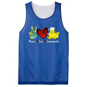 Peace Love Lemonade Yellow Lemon Lover Cute Gift Mesh Reversible Basketball Jersey Tank