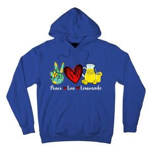 Peace Love Lemonade Yellow Lemon Lover Cute Gift Tall Hoodie