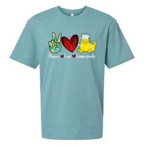 Peace Love Lemonade Yellow Lemon Lover Cute Gift Sueded Cloud Jersey T-Shirt